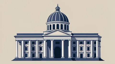A large, ornate building with columns and a dome representing a central bank.