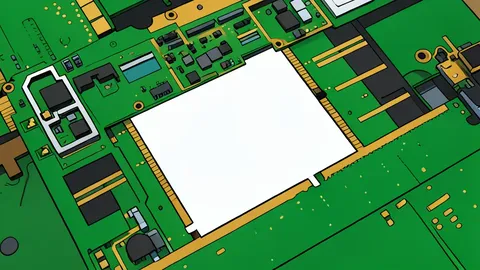 A close-up view of a silicon wafer displaying intricate, repeating circuit patterns.