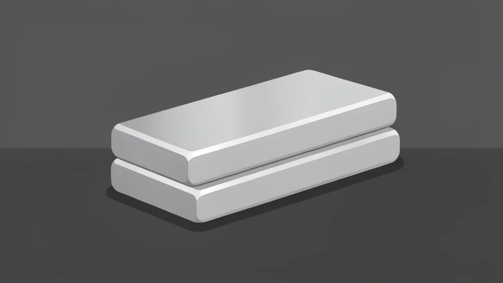 A stack of polished silver bars resting on a dark surface