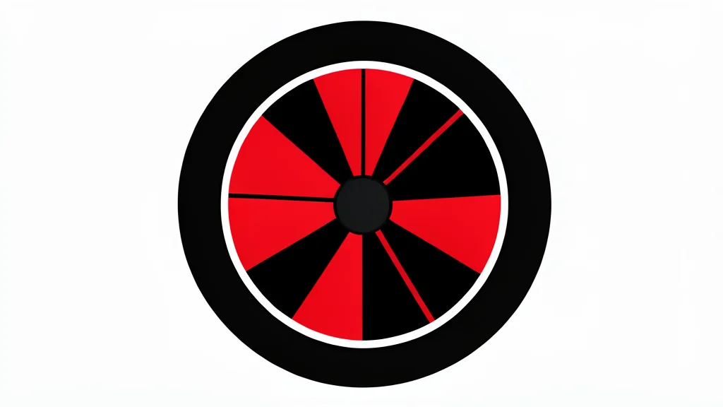 A digital roulette wheel with red and black segments