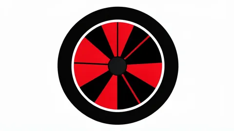 A digital roulette wheel with red and black segments