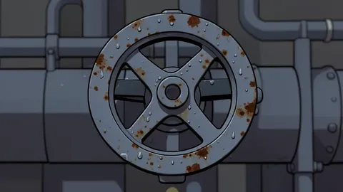 A stack of silver coins next to a black oil barrel