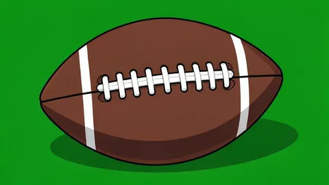 A flat-vector illustration of a green football field with white yard lines and goalposts at the end zone.