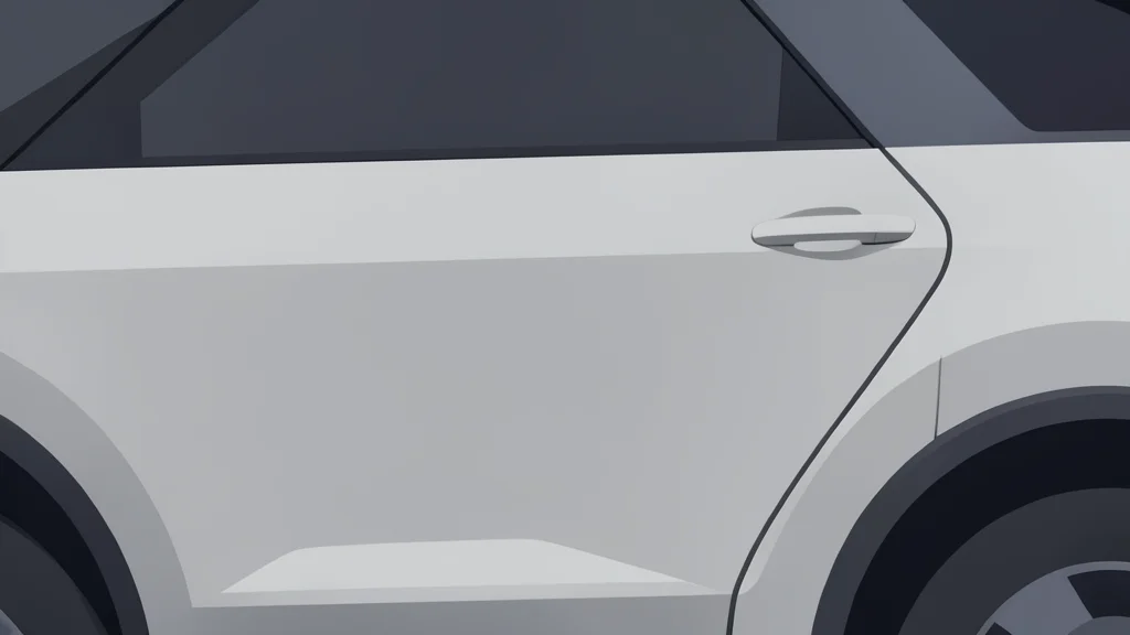 A modern electric SUV parked on a smooth concrete surface