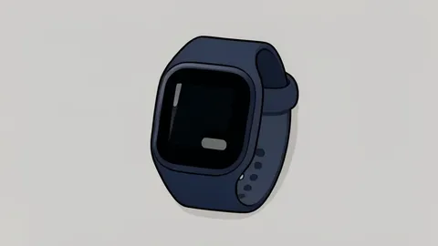A sleek, rectangular fitness tracker with a small digital display and a silicone wristband, resting on a neutral surface.