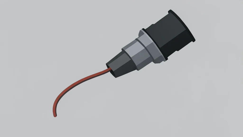 A close-up view of a 3D printer nozzle extruding a strand of plastic filament.