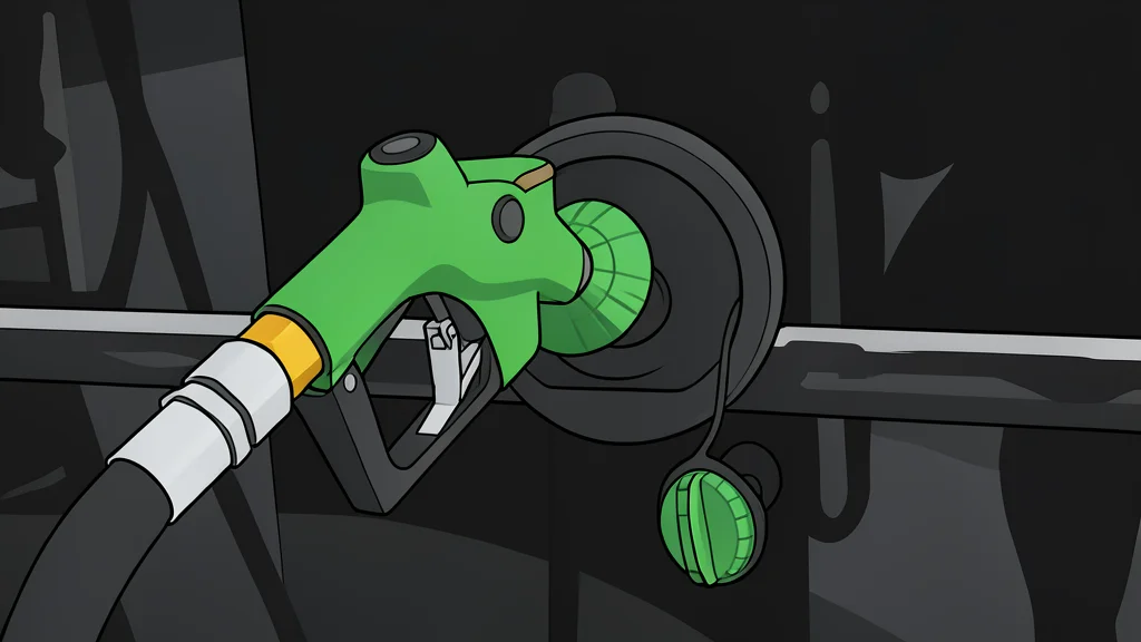 A row of fuel pumps at a gas station