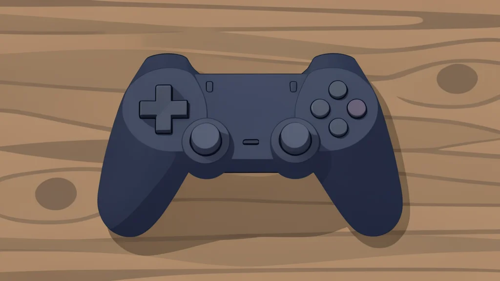 A physical video game cartridge resting on a wooden surface