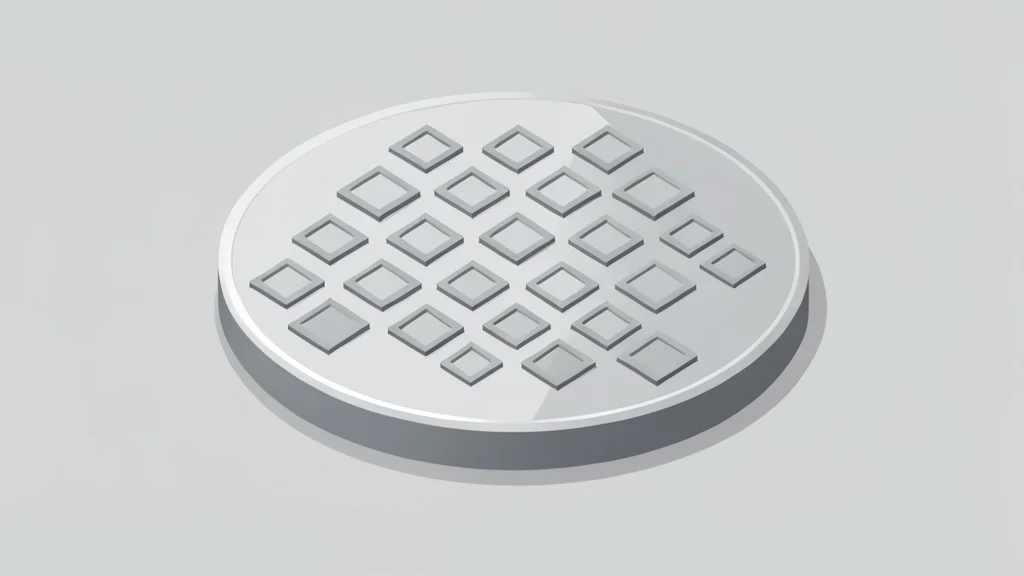 A semiconductor wafer resting on a cleanroom table