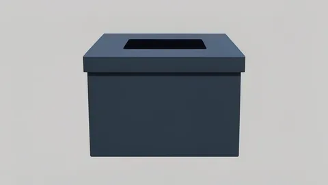 A simple ballot box with a slot for inserting paper ballots