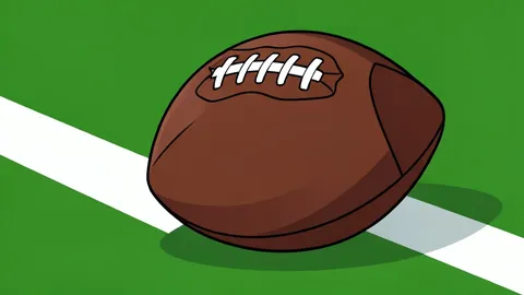 A green grass football field with white yard lines and goalposts at the end zone