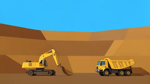 A gold mine pit with heavy excavation equipment