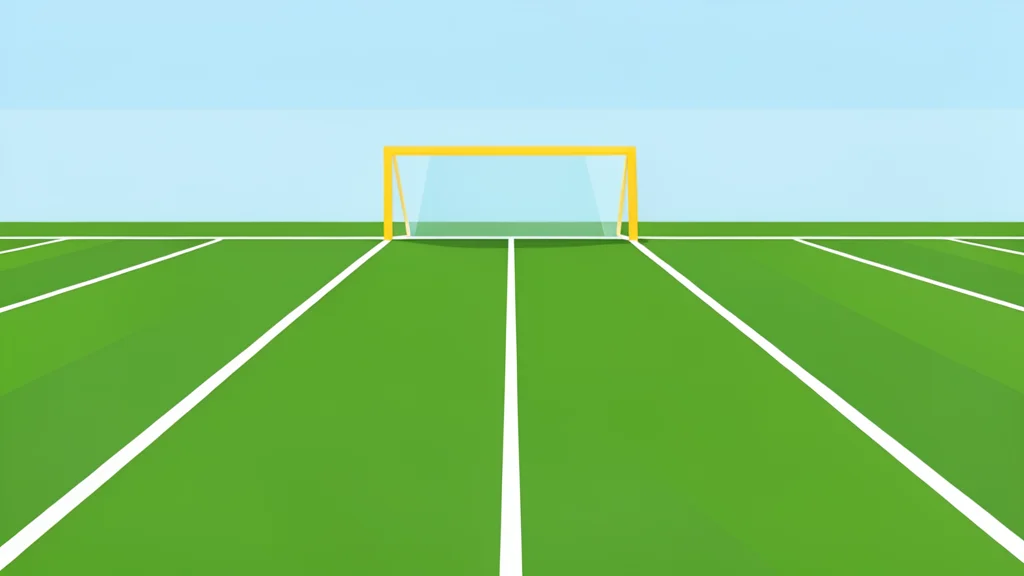 A green football field with white yard lines and goalposts, symbolizing a decisive moment in a close game.