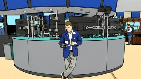 A server rack with blinking status lights