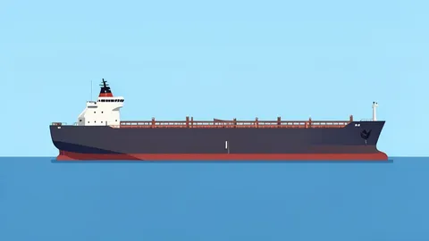 A large crude oil tanker ship floating on the open ocean