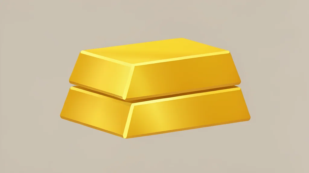 A neat stack of shiny yellow gold bars resting on a plain surface.