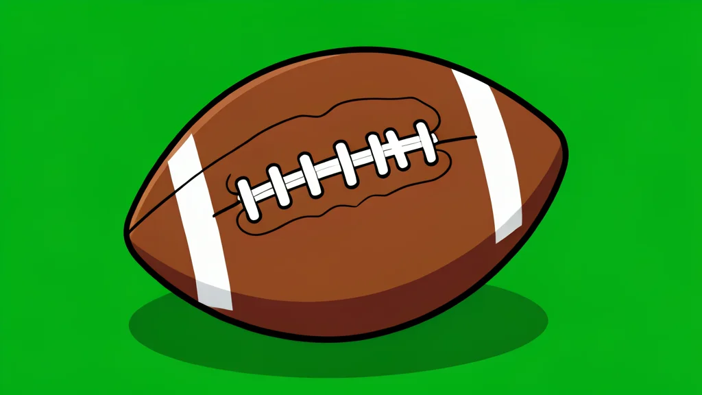 A green football field with white yard lines and goalposts under stadium lights