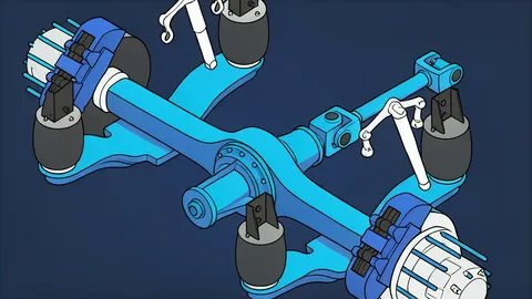 A heavy-duty automotive axle assembly with gears and bearings