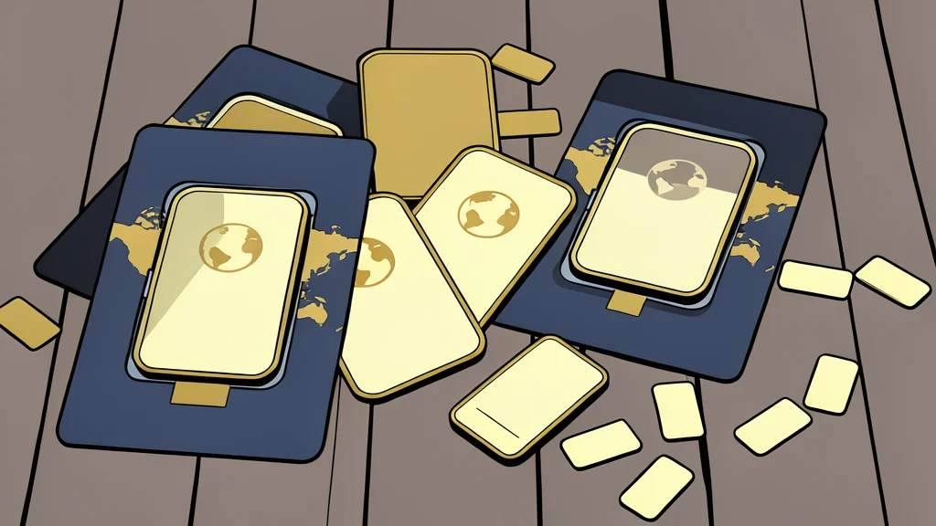 A neat stack of shiny yellow gold bars