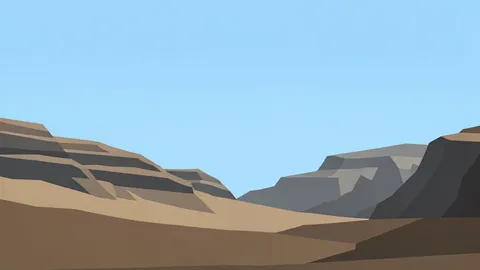 A vast, rugged landscape of exposed rock formations and earth in a remote northern region