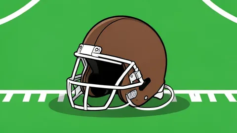 A wide receiver in a brown jersey running down a green football field with white yard lines and goalposts in the distance.