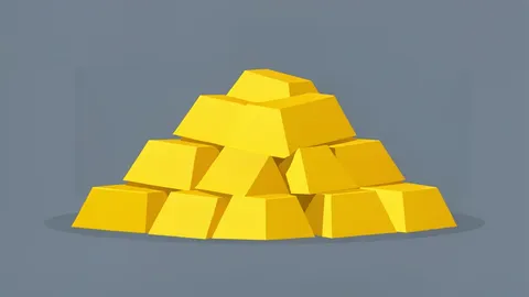 A pile of shiny gold bars stacked in a secure vault