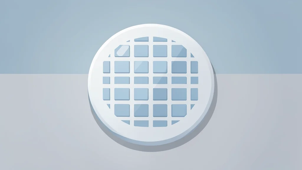 A silicon wafer resting on a cleanroom surface