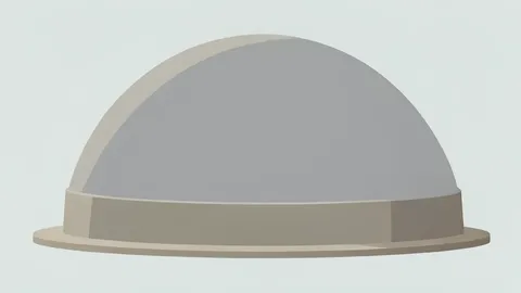 A concrete dome of a nuclear containment building against a neutral background