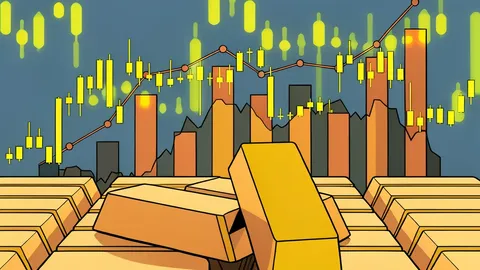 A stack of shiny, yellow metal bars