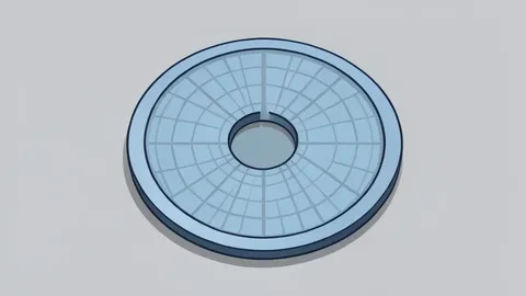 A silicon wafer resting on a cleanroom surface