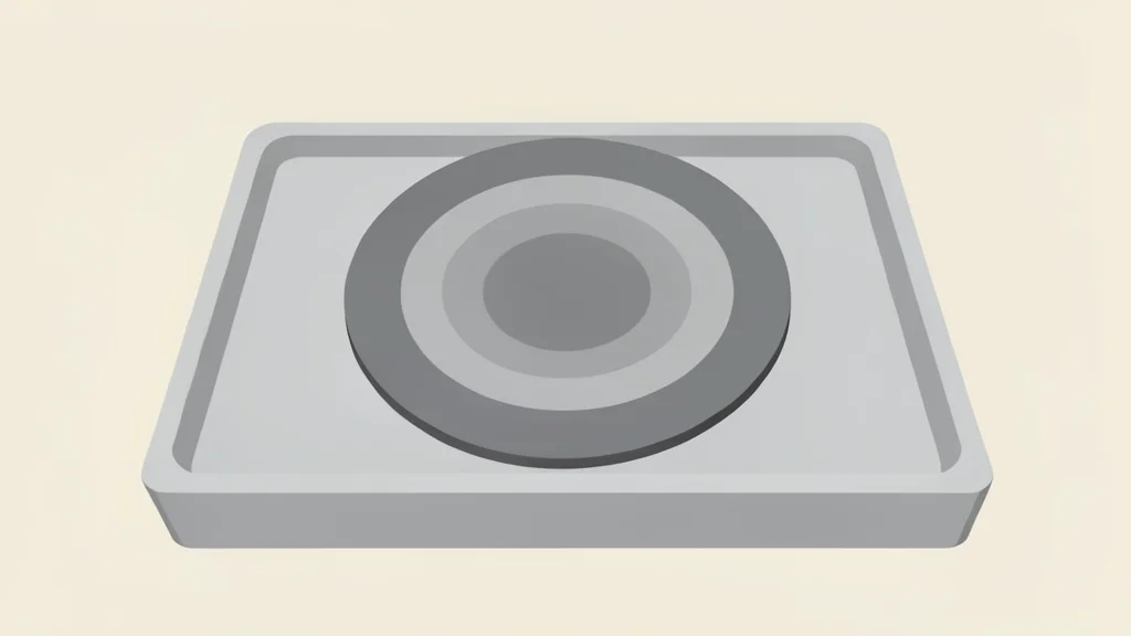 A silicon wafer resting on a cleanroom tray