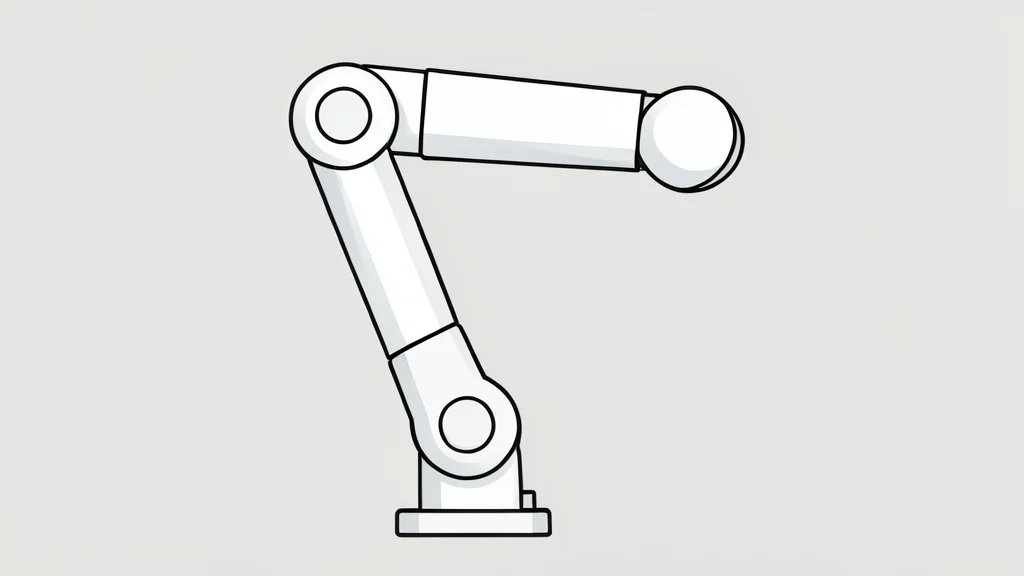 A robotic surgical arm with articulated joints and a sterile white finish