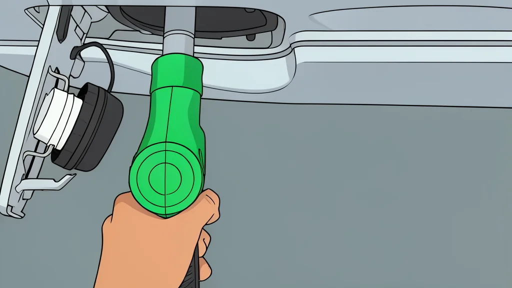A flat vector illustration of a row of fuel pumps at a gas station.