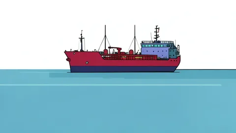A large oil tanker ship moving through open ocean water