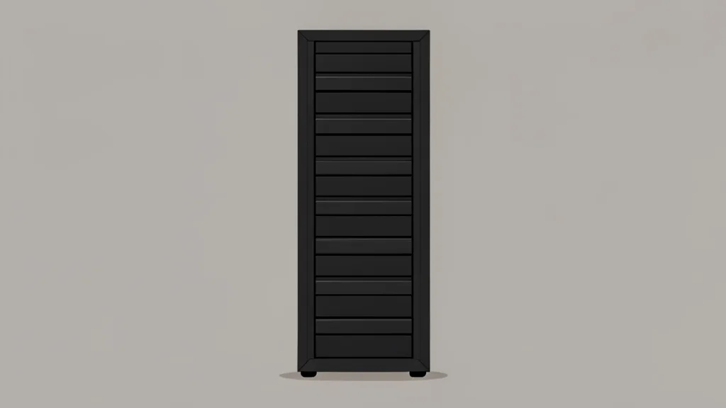 A server rack in a data center