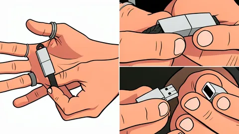 A flexible electronic display band wrapped around a human forearm