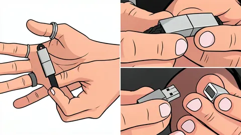 A flexible electronic display band wrapped around a human forearm