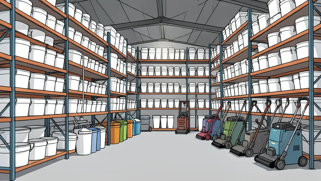 A flat vector illustration of an industrial facility with ventilation stacks and piping.