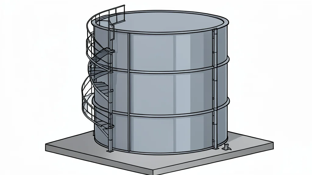 A row of black cylindrical oil storage tanks in an industrial facility