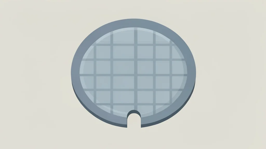 A silicon wafer resting on a cleanroom surface