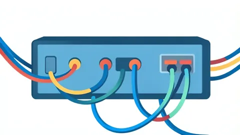 A telecommunications network switch with fiber optic cables