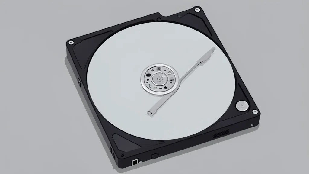 A row of hard drive bays inside a server rack with a small digital thermometer resting on the shelf