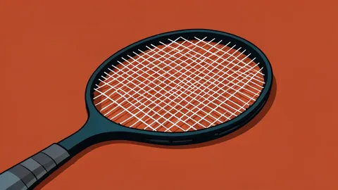 A tennis court with a net and a ball
