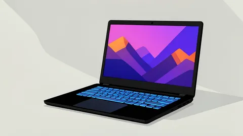 A black gaming laptop with a glowing keyboard and a large screen displaying a high-resolution video game scene