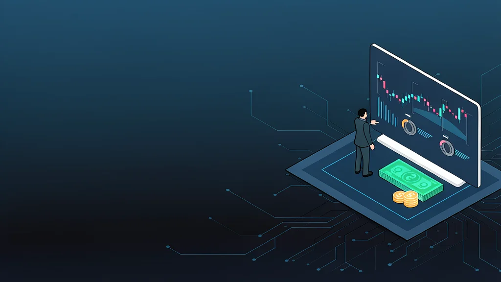 A flat vector illustration of a stack of paper paychecks and a calculator on a desk.