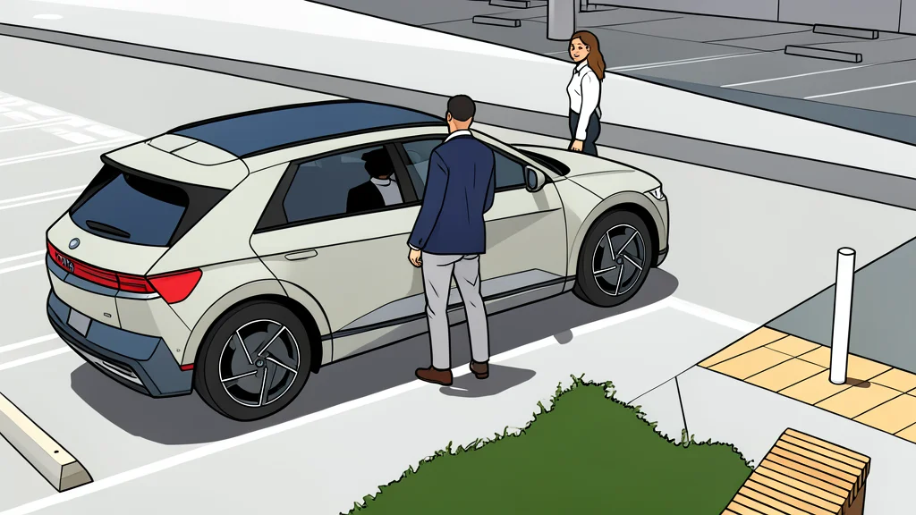 A sleek electric vehicle plugged into a modern charging station under a clear sky.