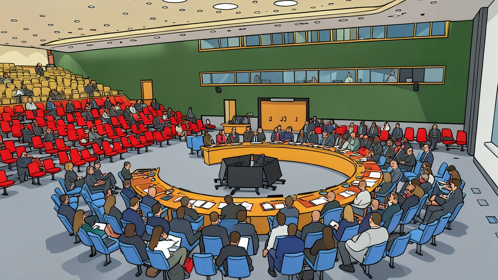 A diplomatic meeting table with two national flags and a coffee service