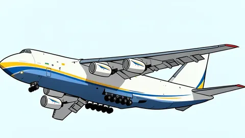 A large, four-engine heavy transport aircraft with a high-wing configuration and a distinctive bulbous nose, parked on a tarmac.