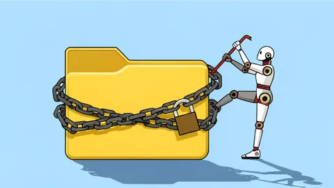 A flat vector illustration of a computer terminal window with a security shield symbol.