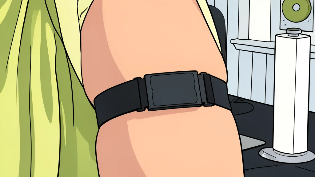 A black nylon wrist strap with a small, smooth sensor module attached